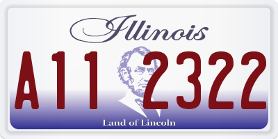 IL license plate A112322