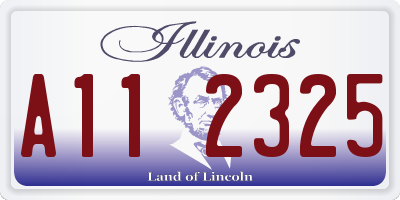 IL license plate A112325