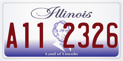 IL license plate A112326