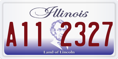 IL license plate A112327