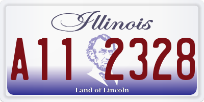 IL license plate A112328