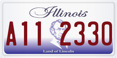 IL license plate A112330