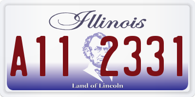 IL license plate A112331