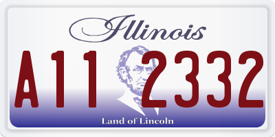 IL license plate A112332