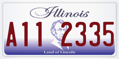 IL license plate A112335