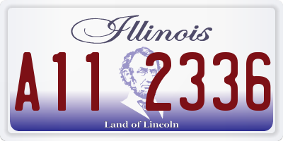 IL license plate A112336