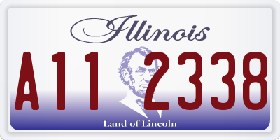 IL license plate A112338