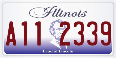 IL license plate A112339