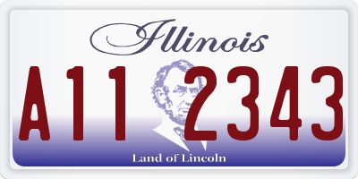IL license plate A112343