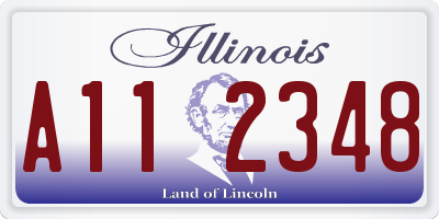 IL license plate A112348
