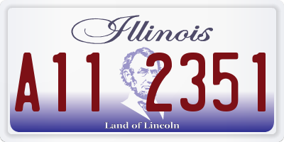 IL license plate A112351