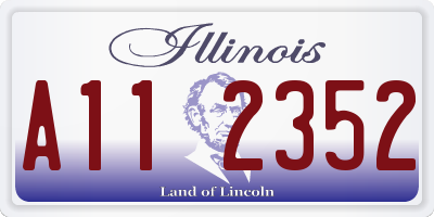 IL license plate A112352