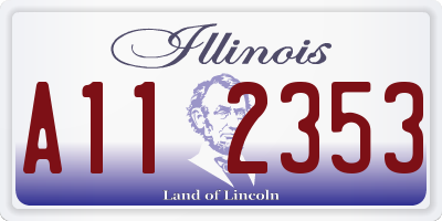IL license plate A112353