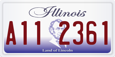 IL license plate A112361