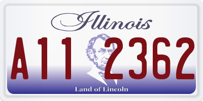 IL license plate A112362