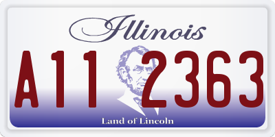 IL license plate A112363