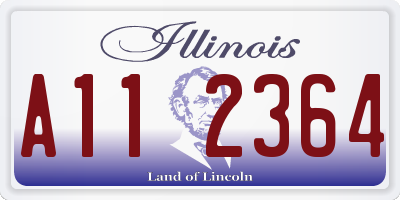 IL license plate A112364