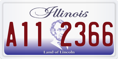 IL license plate A112366