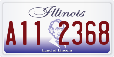 IL license plate A112368