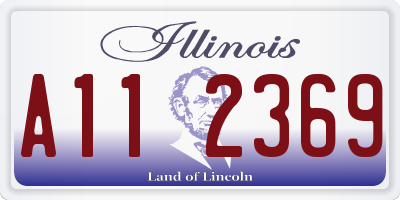 IL license plate A112369