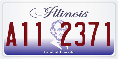 IL license plate A112371