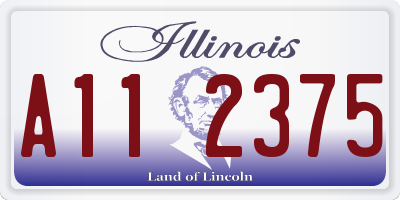 IL license plate A112375