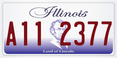 IL license plate A112377