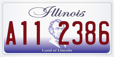 IL license plate A112386
