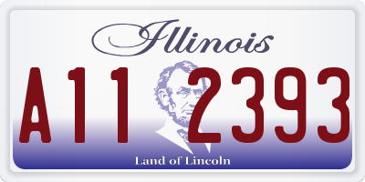 IL license plate A112393