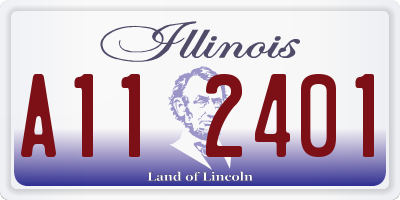 IL license plate A112401