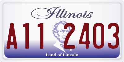 IL license plate A112403
