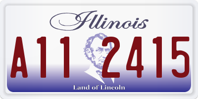 IL license plate A112415