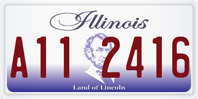 IL license plate A112416