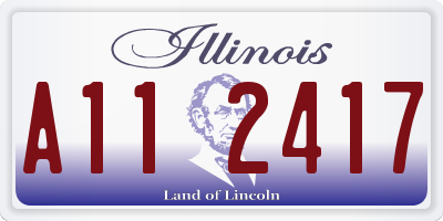 IL license plate A112417