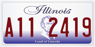 IL license plate A112419