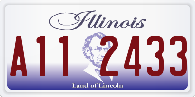 IL license plate A112433