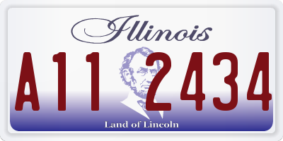 IL license plate A112434