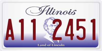 IL license plate A112451