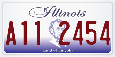 IL license plate A112454