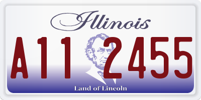 IL license plate A112455