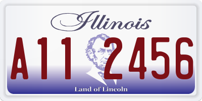 IL license plate A112456