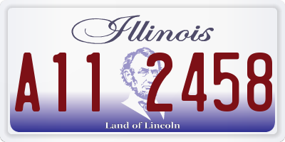 IL license plate A112458