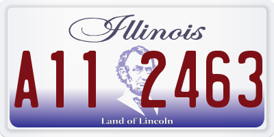 IL license plate A112463