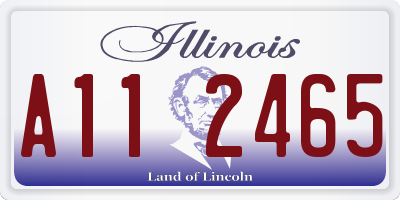 IL license plate A112465
