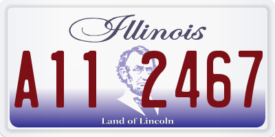 IL license plate A112467