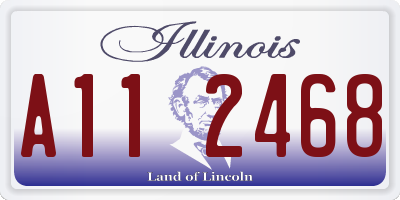 IL license plate A112468
