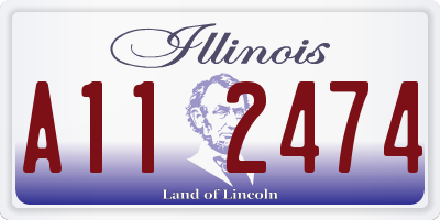 IL license plate A112474