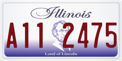 IL license plate A112475