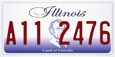 IL license plate A112476