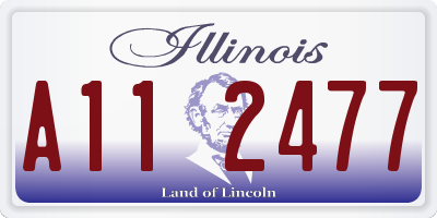 IL license plate A112477